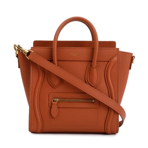 celine nano luggage terracotta|CELINE Drummed Calfskin Nano Luggage Terracotta.